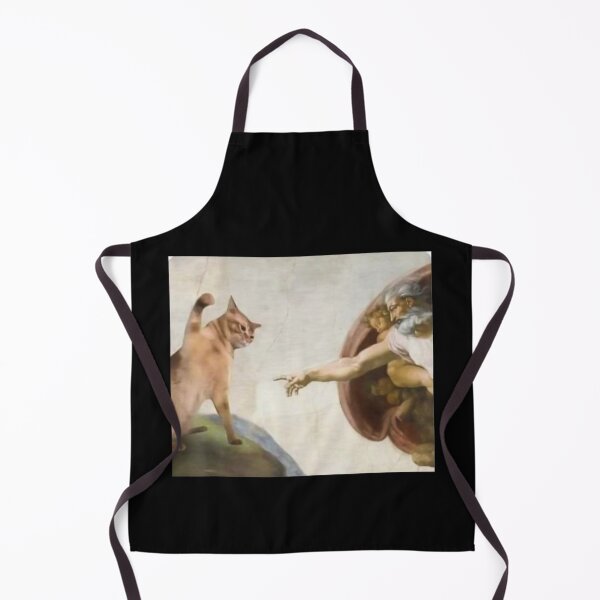 Item preview, Funny Cat God Creation of Adam Meme Michelangelo Jesus Art Graphic designed and sold by Damcoc.