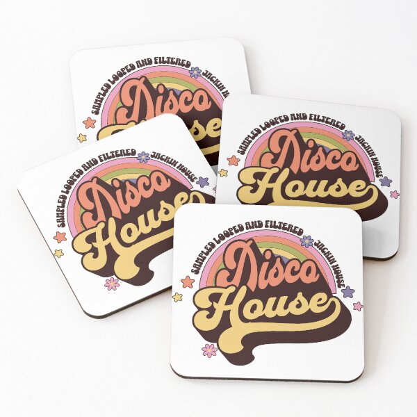 Item preview, DISCO HOUSE  - Retro Rainbow Logo (tan)  designed and sold by Discothreadz.