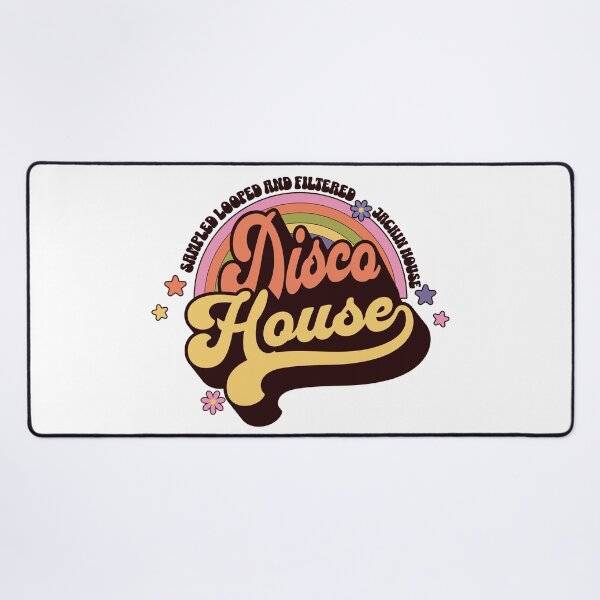 Item preview, DISCO HOUSE - Retro Rainbow Logo (tan) designed and sold by Discothreadz.