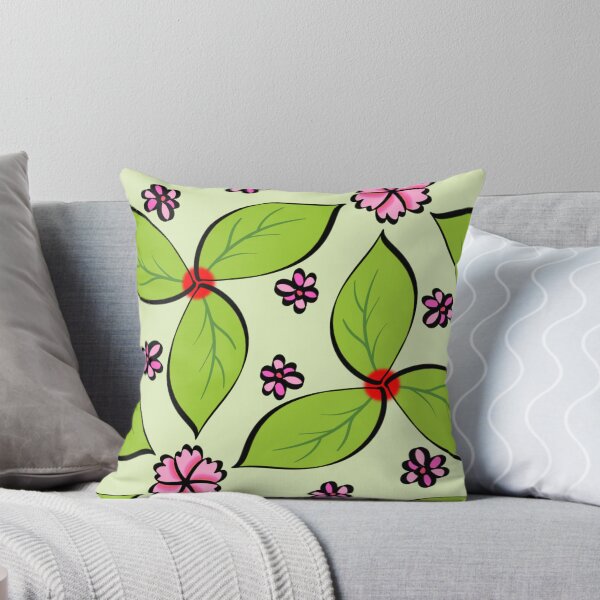 Item preview, Pink Floral Green leaves Pinwheel Pattern designed and sold by Bulantanyong.