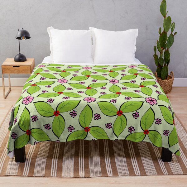 Item preview, Pink Floral Green leaves Pinwheel Pattern designed and sold by Bulantanyong.