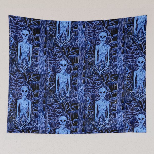 Item preview, “Ethereal Encounter”  Tall Grey Aliens ET’s designed and sold by SasquatchShop.