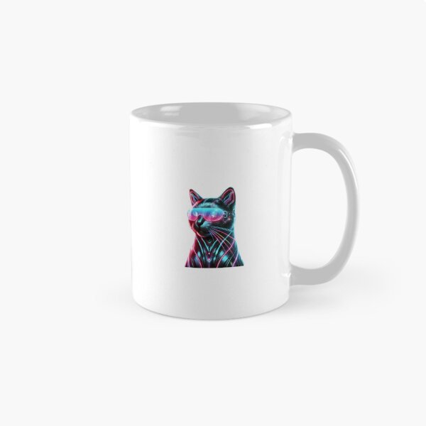 Item preview, Cyberpunk Cat with Neon Glasses designed and sold by Priyanshu-kaii.