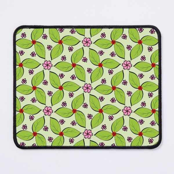Item preview, Pink Floral Green leaves Pinwheel Pattern designed and sold by Bulantanyong.