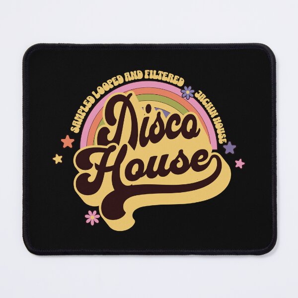 Item preview, DISCO HOUSE - Retro Rainbow (black/tan) designed and sold by Discothreadz.