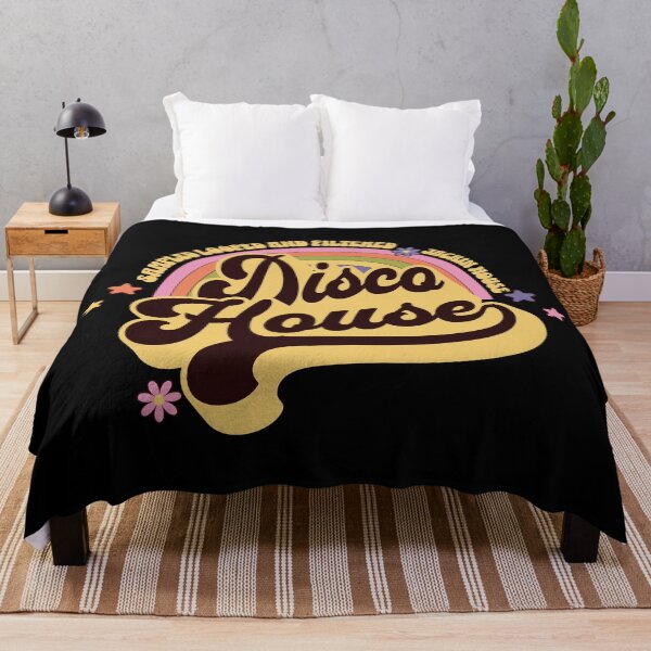 Item preview, DISCO HOUSE  - Retro Rainbow (black/tan)  designed and sold by Discothreadz.