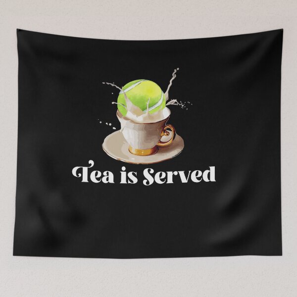 Item preview, Tennis Tea Is Served Graphic Art designed and sold by Dressed For  Duty.