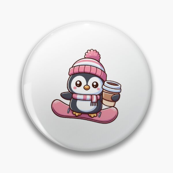 Item preview, Lindo pingüino haciendo snowboard designed and sold by Caffeinated Penguin.