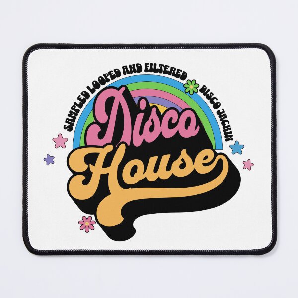 Item preview, DISCO HOUSE - Retro Rainbow (pink) designed and sold by Discothreadz.