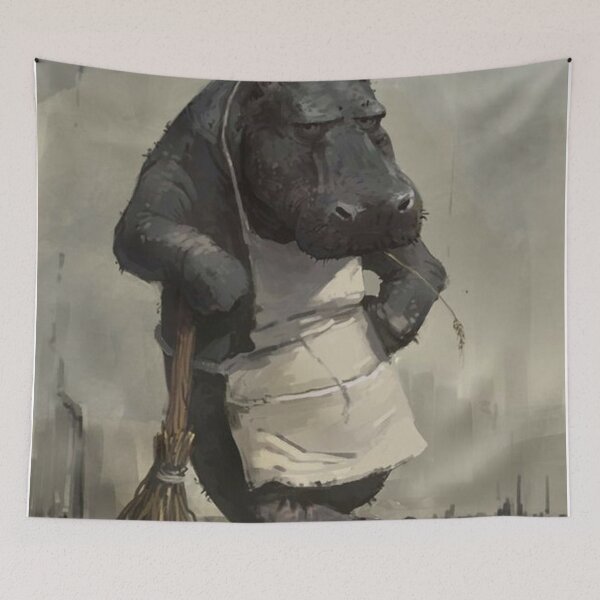 Item preview, hippo bored of sweeping designed and sold by jeRomeAlLen.