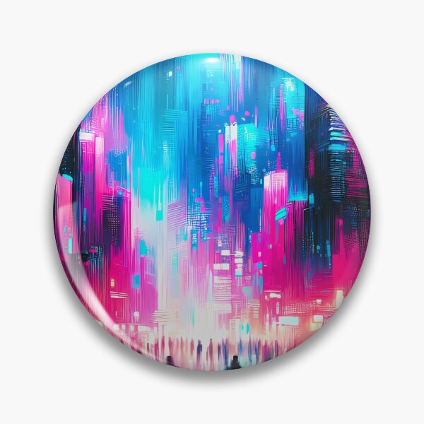 Item preview, Neon Dreams – Futuristic Cityscape designed and sold by Dino-Lune.