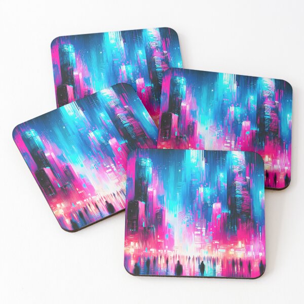 Item preview, Neon Dreams – Futuristic Cityscape designed and sold by Dino-Lune.