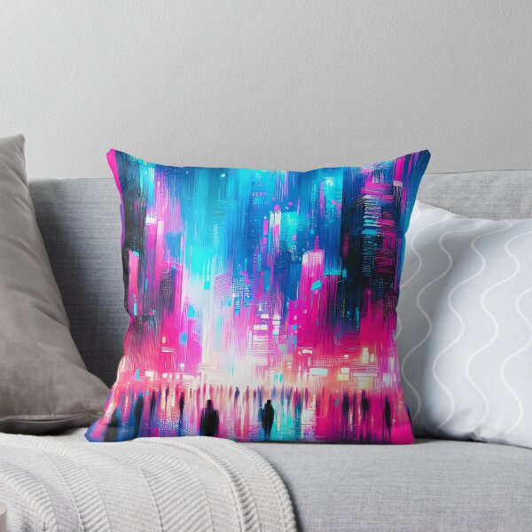 Item preview, Neon Dreams – Futuristic Cityscape designed and sold by Dino-Lune.