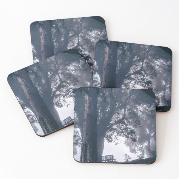 Item preview, Mystical Foggy Forest with a Lonely Bench designed and sold by Grind107.