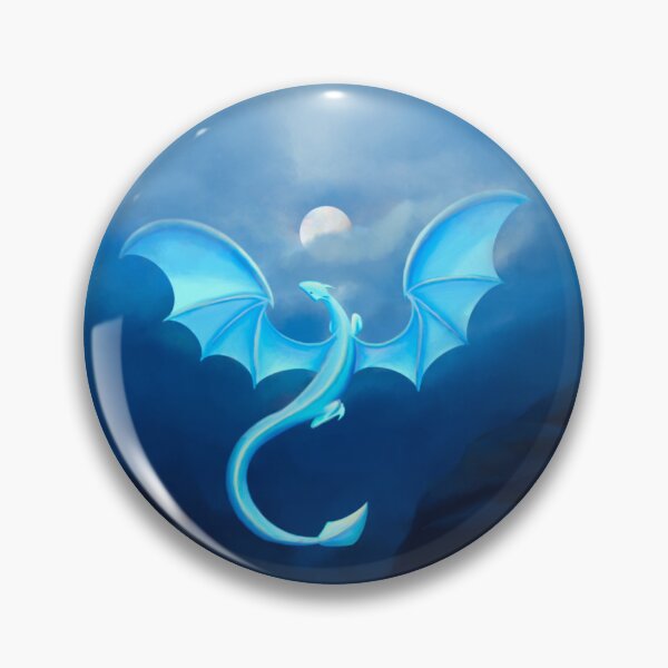 Item preview, Blue Dragon Flies Towards The Moon designed and sold by griffinart.