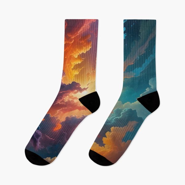 Item preview, Sunset But Make It Epic, Abstract Colorful Clouds Art, Celestial Glow Cosmic Digital Painting, Dramatic Sky Neon Storm designed and sold by Kintsugi99.