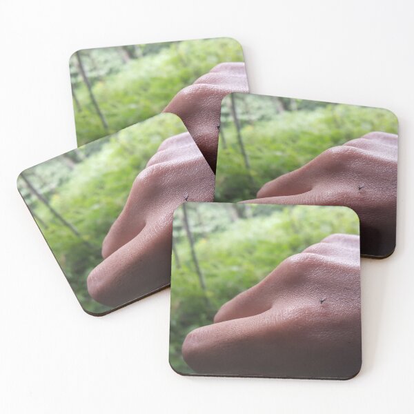 Item preview, Nasty insect mosquito sitting on her hand and drinks the blood of the pierced skin. designed and sold by Yusuf-Design.