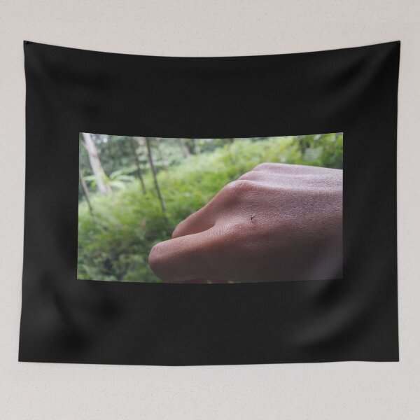 Item preview, Nasty insect mosquito sitting on her hand and drinks the blood of the pierced skin. designed and sold by Yusuf-Design.
