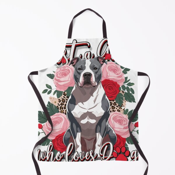 Item preview, Just a Girl Who Loves Dogs, Pitbull Floral, Funny pitbull mom shirt with paw print design, Pirate Pitbull, Dog Lover , highly detailed, digital illustration of a Pitbull design designed and sold by rich4Design.