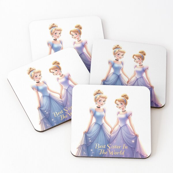 Item preview, Best Sister in the World – Beautiful Cinderella-Style Princess Sisters Digital Art designed and sold by InsightA.