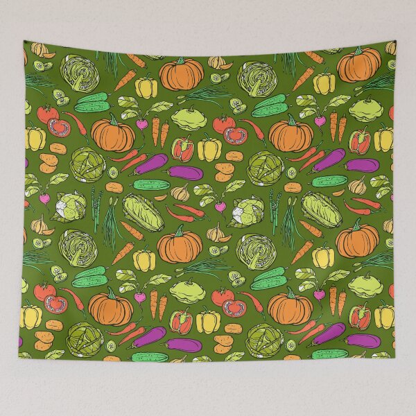 Item preview, Green Harvest Symphony With Orange Pumpkins And White Accents designed and sold by SplashTastic.