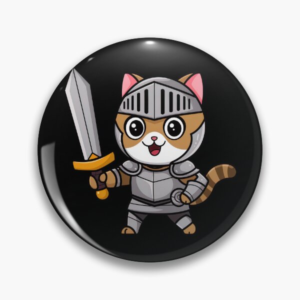 Item preview, Cute Knight Cat Chibi, Adorable Warrior Cat Fantasy Art designed and sold by Dazeville Studio1541 .