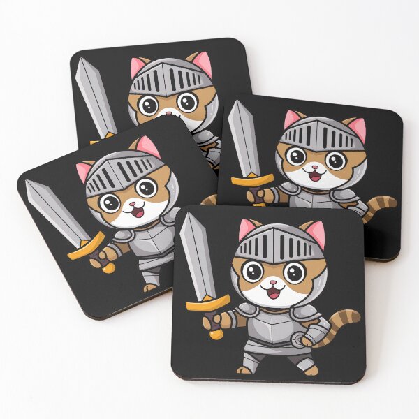 Item preview, Cute Knight Cat Chibi, Adorable Warrior Cat Fantasy Art designed and sold by Dazeville Studio1541 .