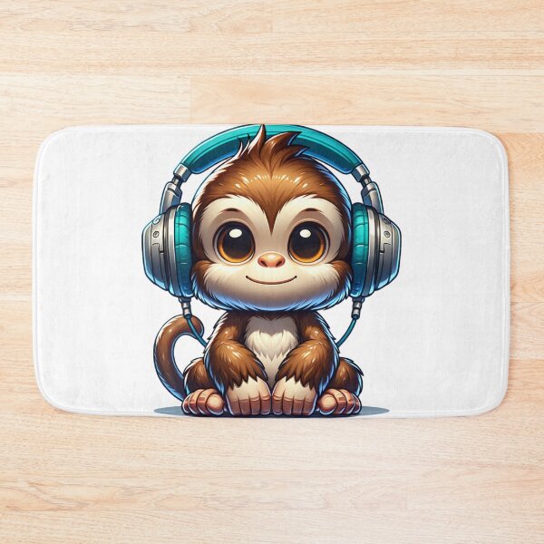 Item preview, Monkey With Headphones  designed and sold by PimiArt.