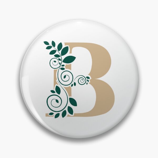 Item preview, Monograma floral – Letra B – Oro mate y petróleo oscuro – (Personalizable) designed and sold by sabantha.