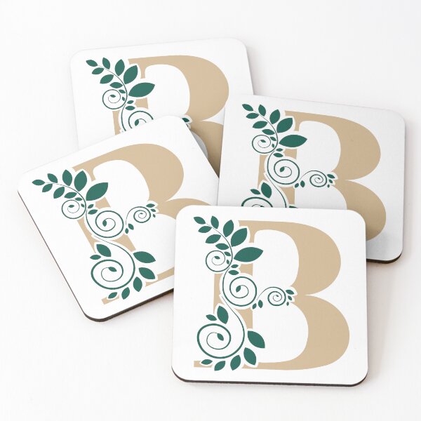 Item preview, Monograma floral – Letra B – Oro mate y petróleo oscuro – (Personalizable) designed and sold by sabantha.