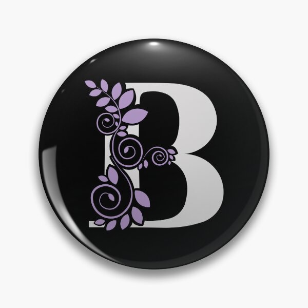 Item preview, Monograma floral – Letra B – Gris claro y lavanda – (Personalizable) designed and sold by sabantha.
