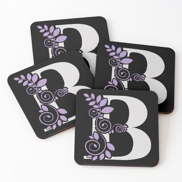 Item preview, Monograma floral – Letra B – Gris claro y lavanda – (Personalizable) designed and sold by sabantha.