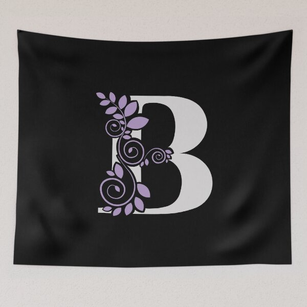 Item preview, Monograma floral – Letra B – Gris claro y lavanda – (Personalizable) designed and sold by sabantha.