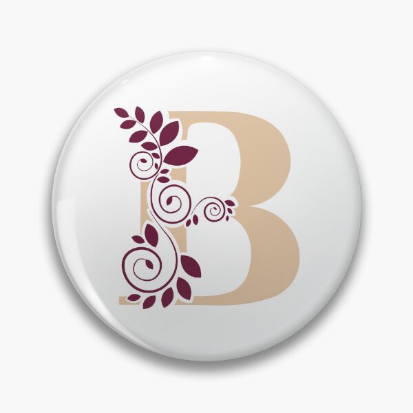 Item preview, Monograma floral – Letra B – Champán dorado y burdeos – (Personalizable) designed and sold by sabantha.