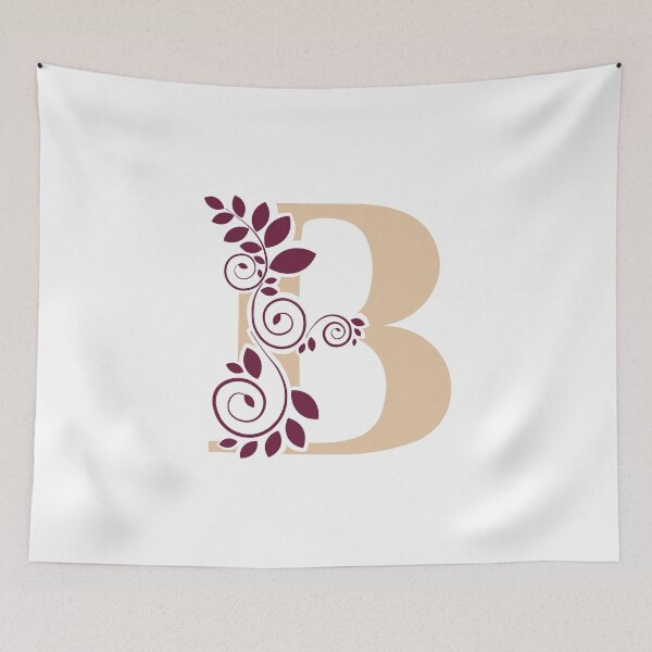 Item preview, Monograma floral – Letra B – Champán dorado y burdeos – (Personalizable) designed and sold by sabantha.