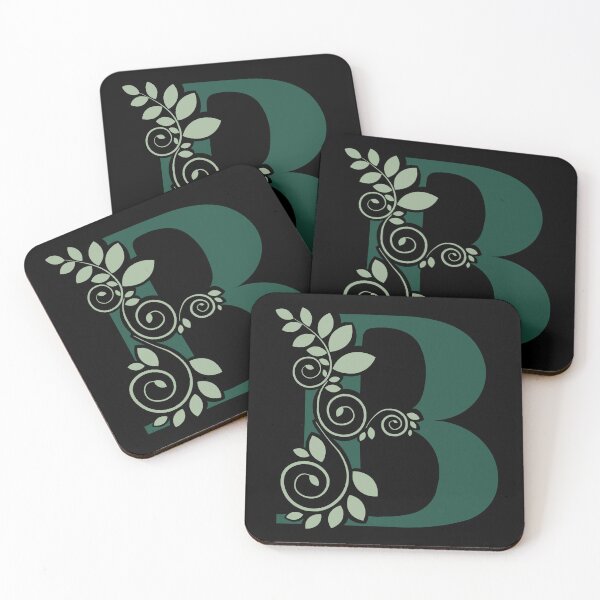Item preview, Monograma floral – Letra B – Verde abeto y verde musgo suave – (Personalizable) designed and sold by sabantha.