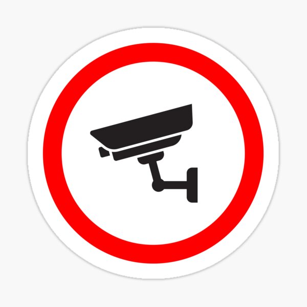 Item preview, Surveillance Camera Sign – Security Warning Design designed and sold by AndreBabii.