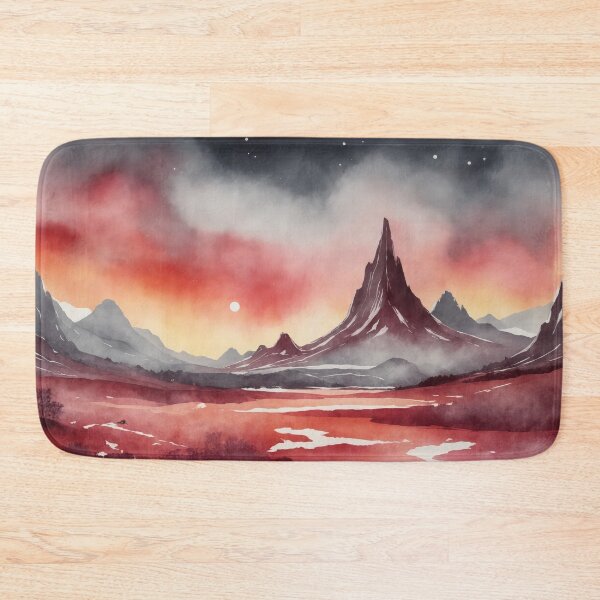 Item preview, Watercolor Mars: A Dramatic Alien Landscape Painting designed and sold by REPTISLAV.