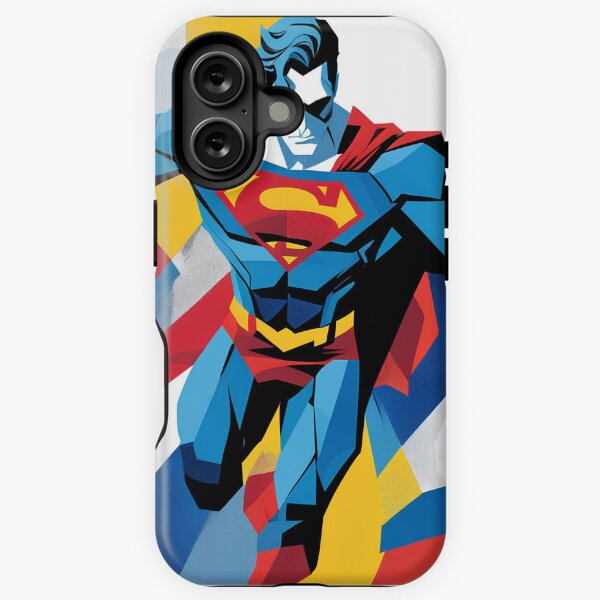 Item preview, "Geometric Superman in Motion – Dynamic Superhero Artwork" designed and sold by HeroicArsenal.
