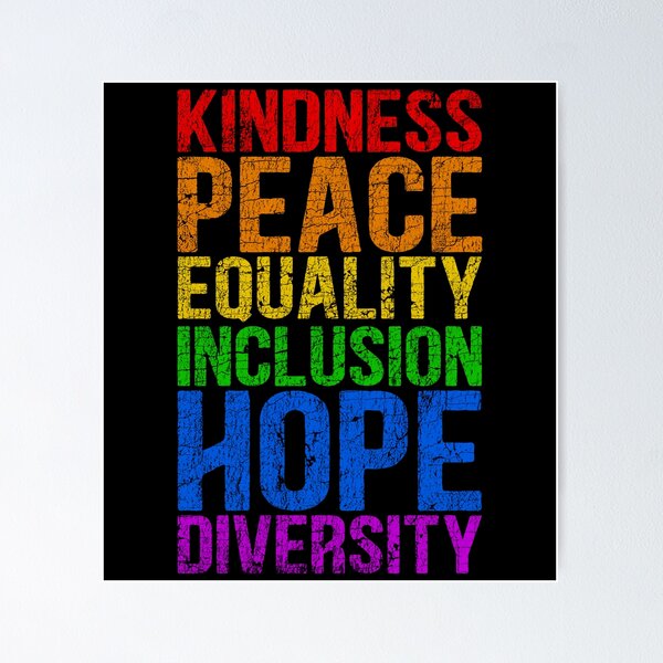 Item preview, Kindness Peace Equality Love LGBTQ designed and sold by Dolphin Graphic.