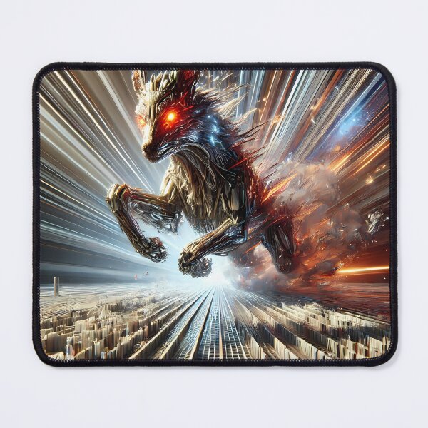 Item preview, Cybernetic Speed Wolf – Futuristic AI-Enhanced Digital Art designed and sold by FusionCipher.