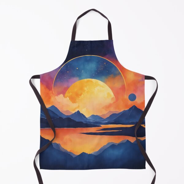 Item preview, Planetary Glow: A Cosmic Mountain Lake Dreamscape designed and sold by REPTISLAV.
