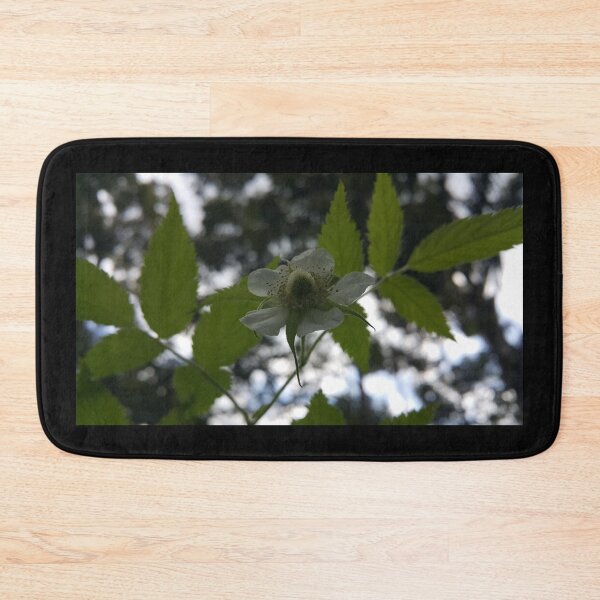 Item preview, Beautiful view of white Rubus Rosifolius flowers, flower photography designed and sold by Yusuf-Design.