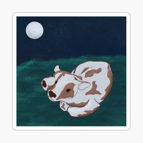 Item preview, Two-headed cow at night designed and sold by griffinart.