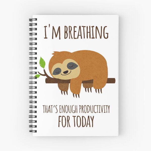 Item preview, Sloth mode - productivity at a minimum. Breathe designed and sold by beDiceDesigns.