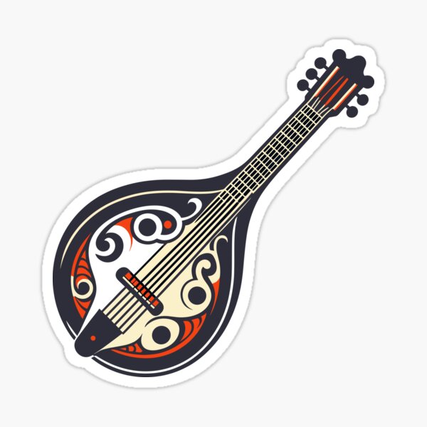 Decorative Mandolin Sticker