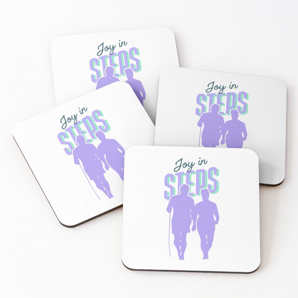 Item preview, Joy in Steps Walking Together in Blue and Celadon designed and sold by SplashTastic.