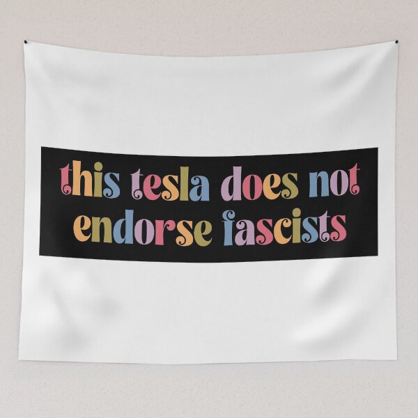 Item preview, Tesla Anti-Fascist Car Magnet designed and sold by DorikoKazan.