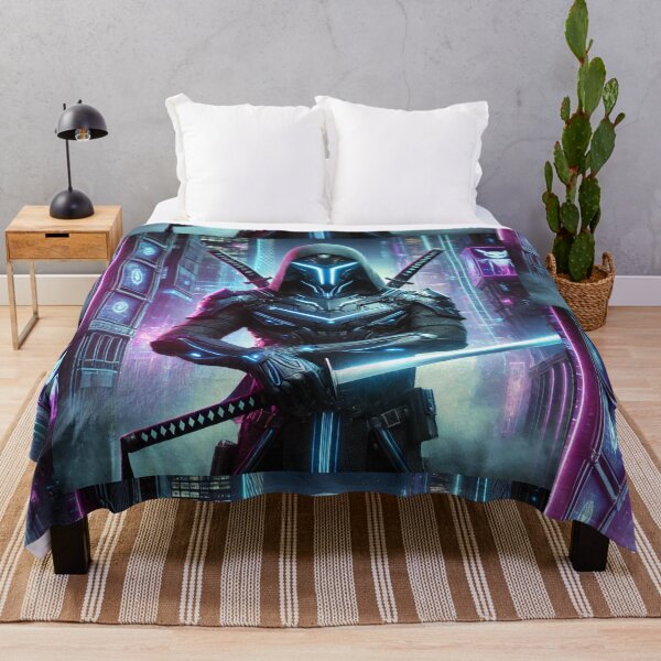 Item preview, Cyberpunk Samurai in Neon City designed and sold by SovatexLineArt.