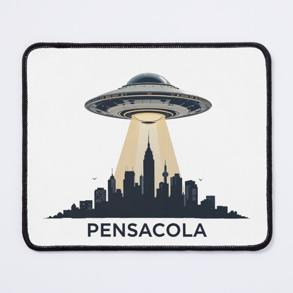 Item preview, Pensacola UFO Invasion - Sci-Fi Cityscape Artwork designed and sold by latelierdechris.